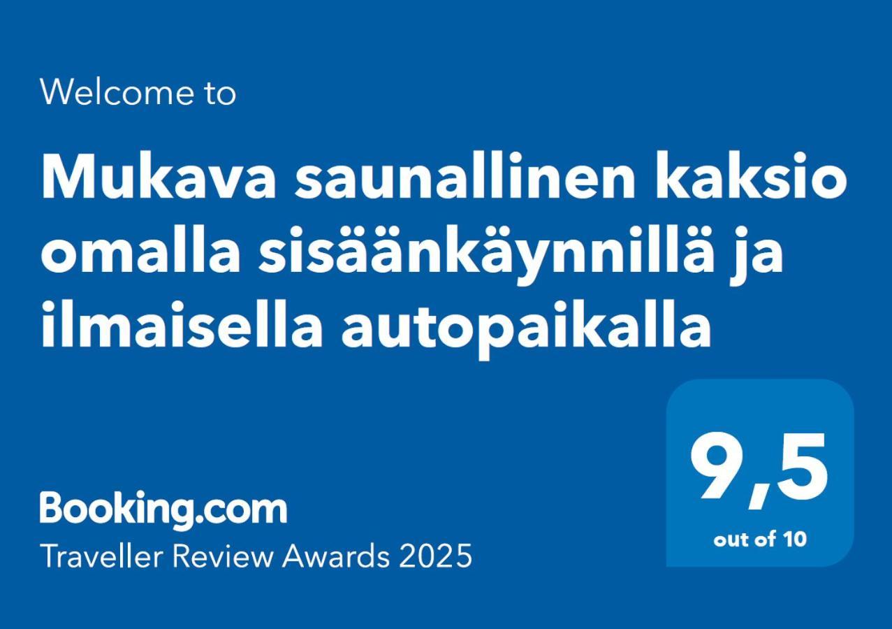 Mukava Saunallinen Kaksio Omalla Sisaeaenkaeynnillae Ja Ilmaisella Autopaikalla Kuopio Exterior photo